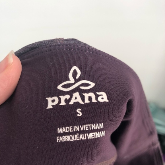 PRANA Misty Legging Purple Scrunch Ankle High Rise Stretch Active Pant S Texture - Picture 7 of 7